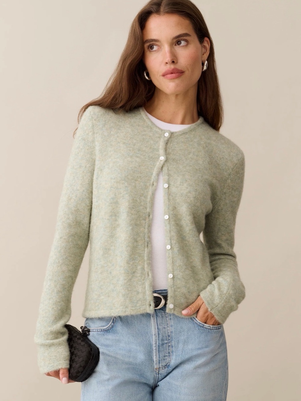 CAARA Marielle Cardigan Sea Foam